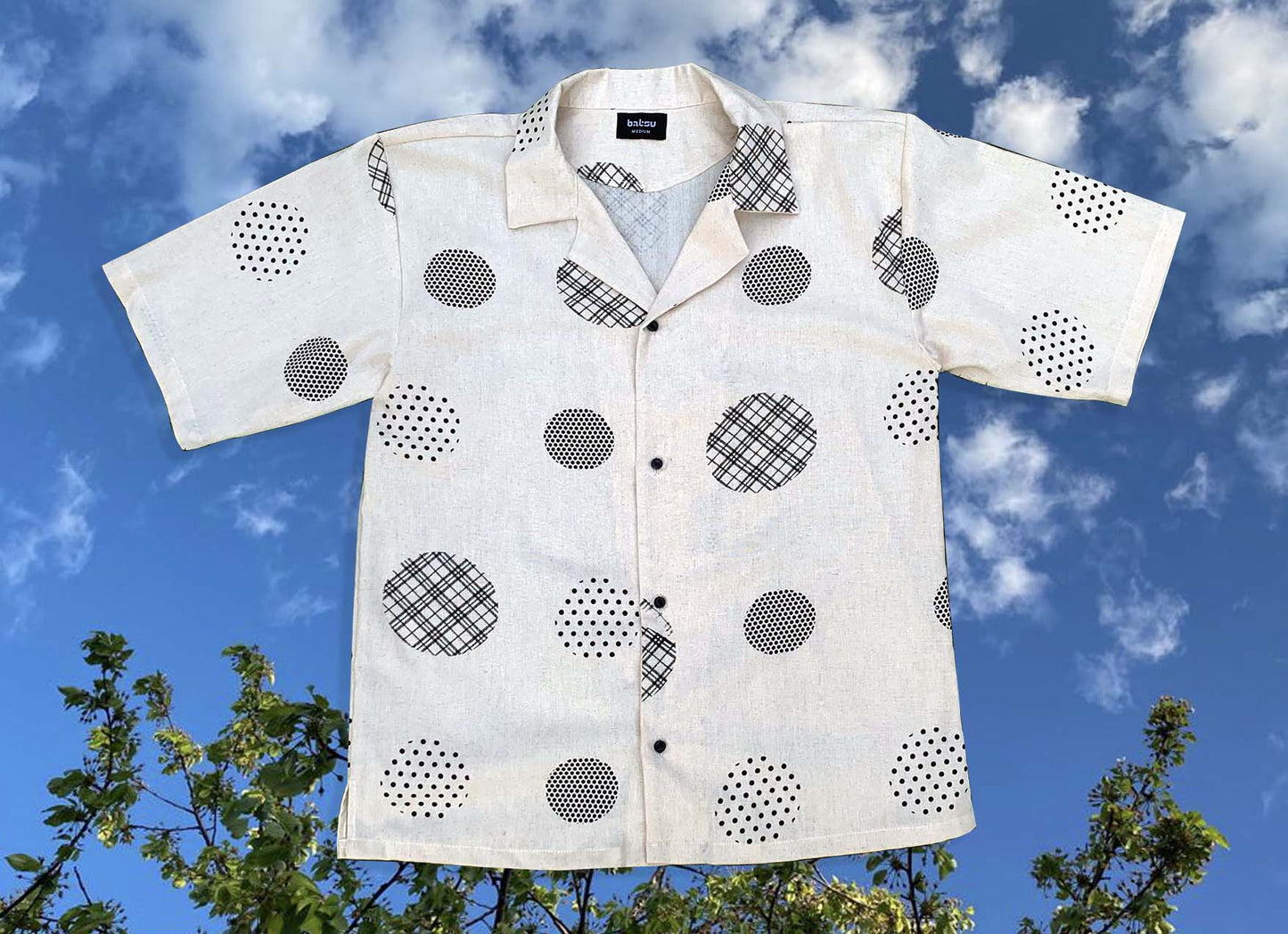 summer-shirt/summer-clothes/unisex-shirt/button-down-shirt/collared shirt/polka-shirt