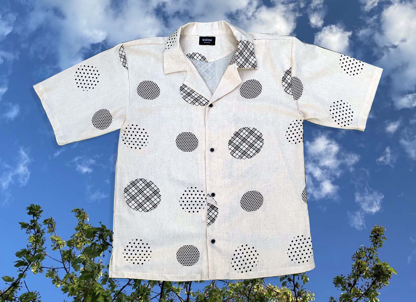 summer-shirt/summer-clothes/unisex-shirt/button-down-shirt/collared shirt/polka-shirt