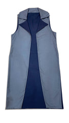 winter clothes/long-coat/denim-coat/long-denim/coat/reversible/women's coat/winter fabric