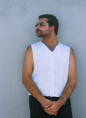 white winter vest- albus47- unisex
